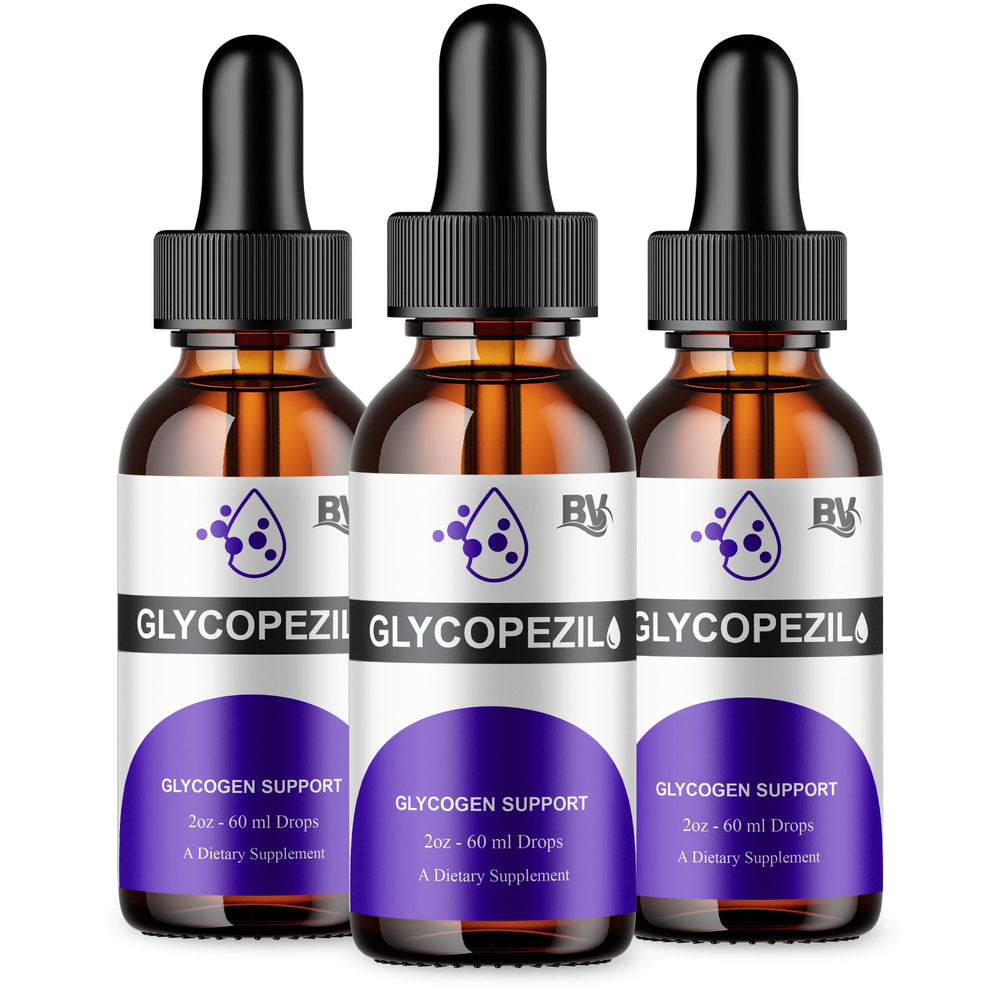 Blue Vibe Glycopezil Drops bottle in amber glass preserves potency for daily use.