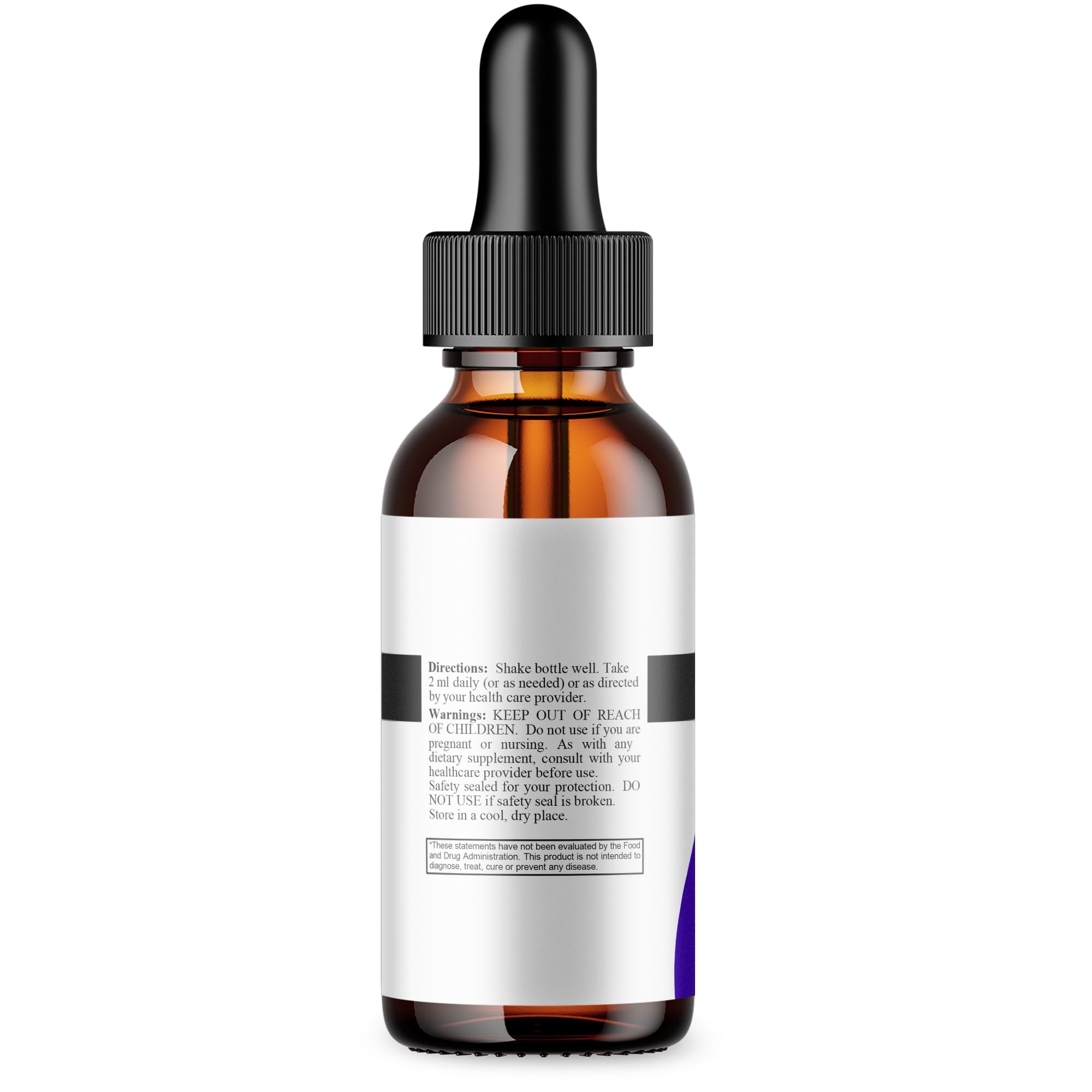 Blue Vibe Glycopezil Drops cap and dropper in use illustrating precise dosing.