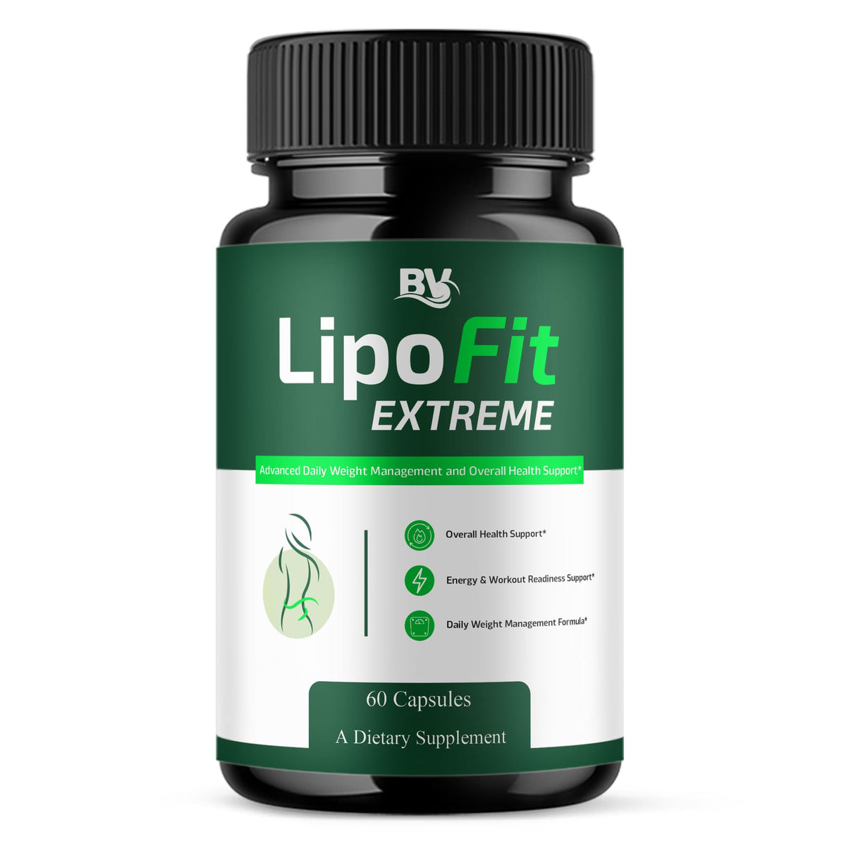 Blue Vibe Lipofit Extreme bottle showing 60 capsules for daily wellness