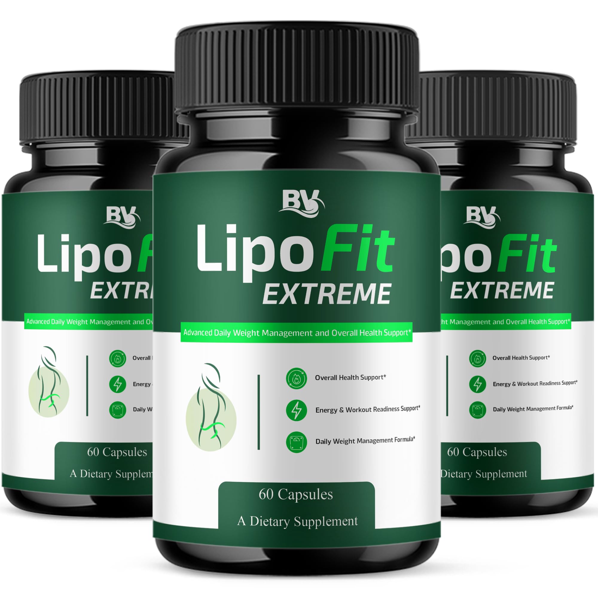 Blue Vibe Lipofit Extreme capsules bottle front for wellness support.