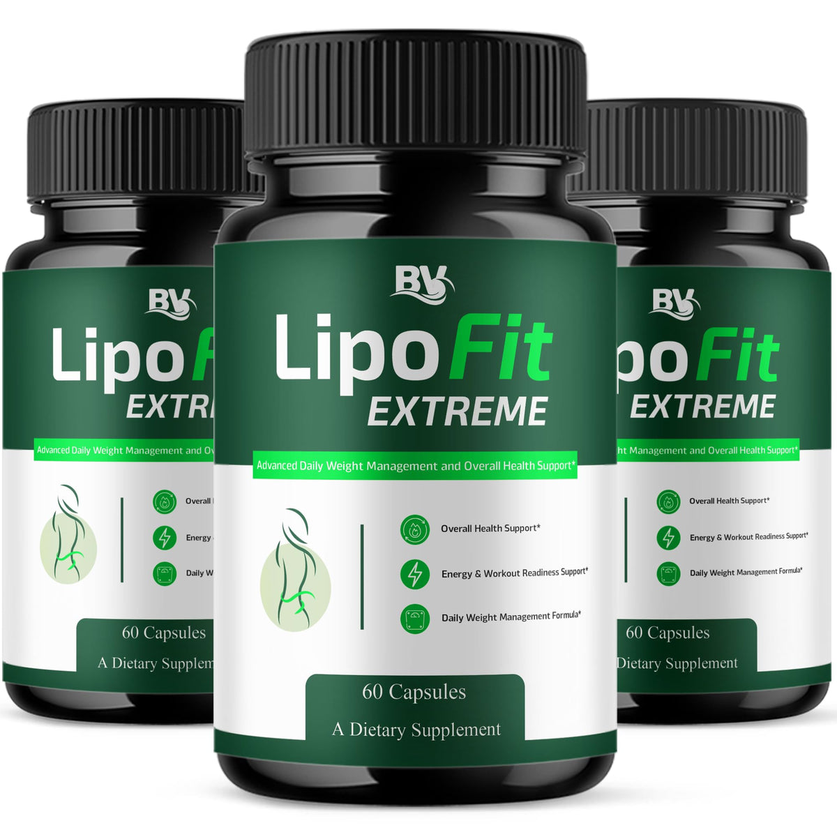 Blue Vibe Lipofit Extreme capsules bottle front for wellness support.