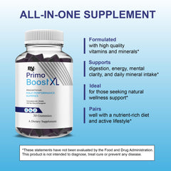 Blue Vibe Primo Boost XL serving shot showing gummies ready to enjoy