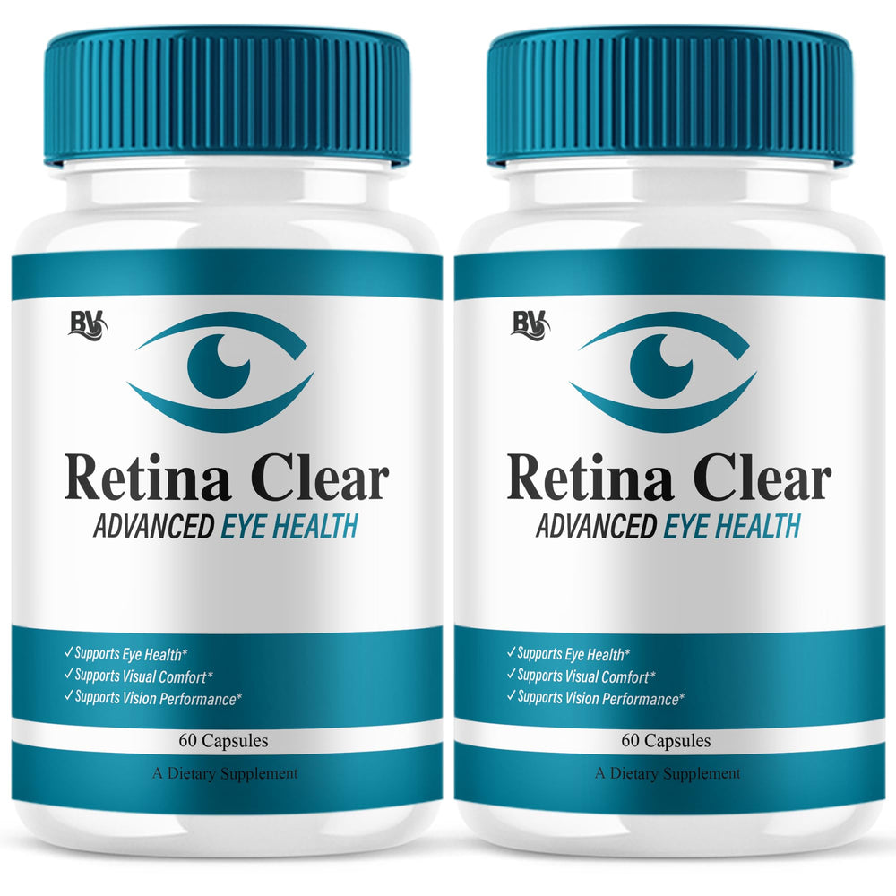 BLUE VIBE Retina Clear 2-pack box supports daily eye health.