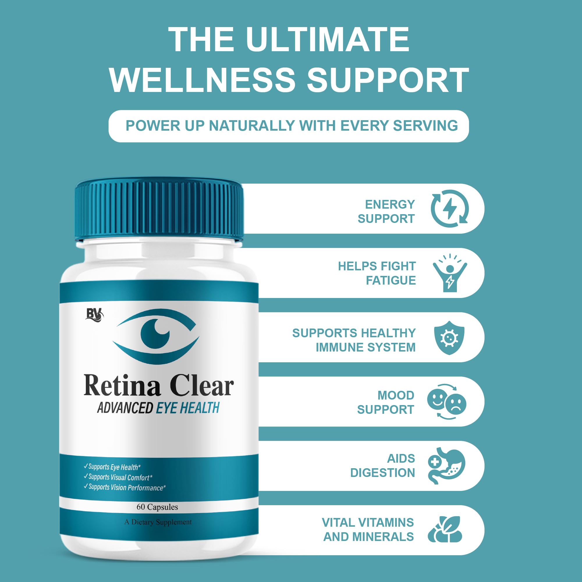 BLUE VIBE Retina Clear label detail signals trusted formulation.