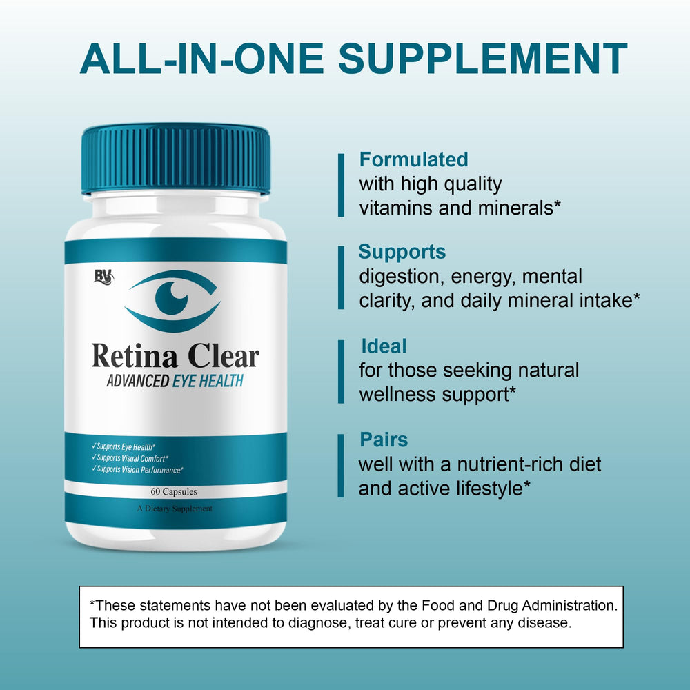 Blue Vibe Retina Clear top-down bottle view for easy identification