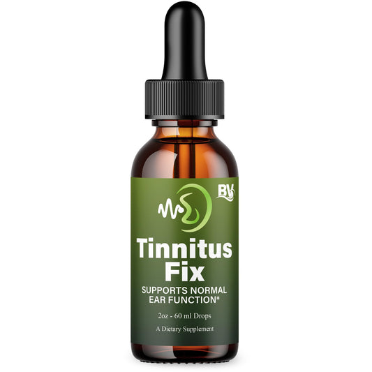 Blue Vibe TinnitusFix liquid bottle ready for daily drops.