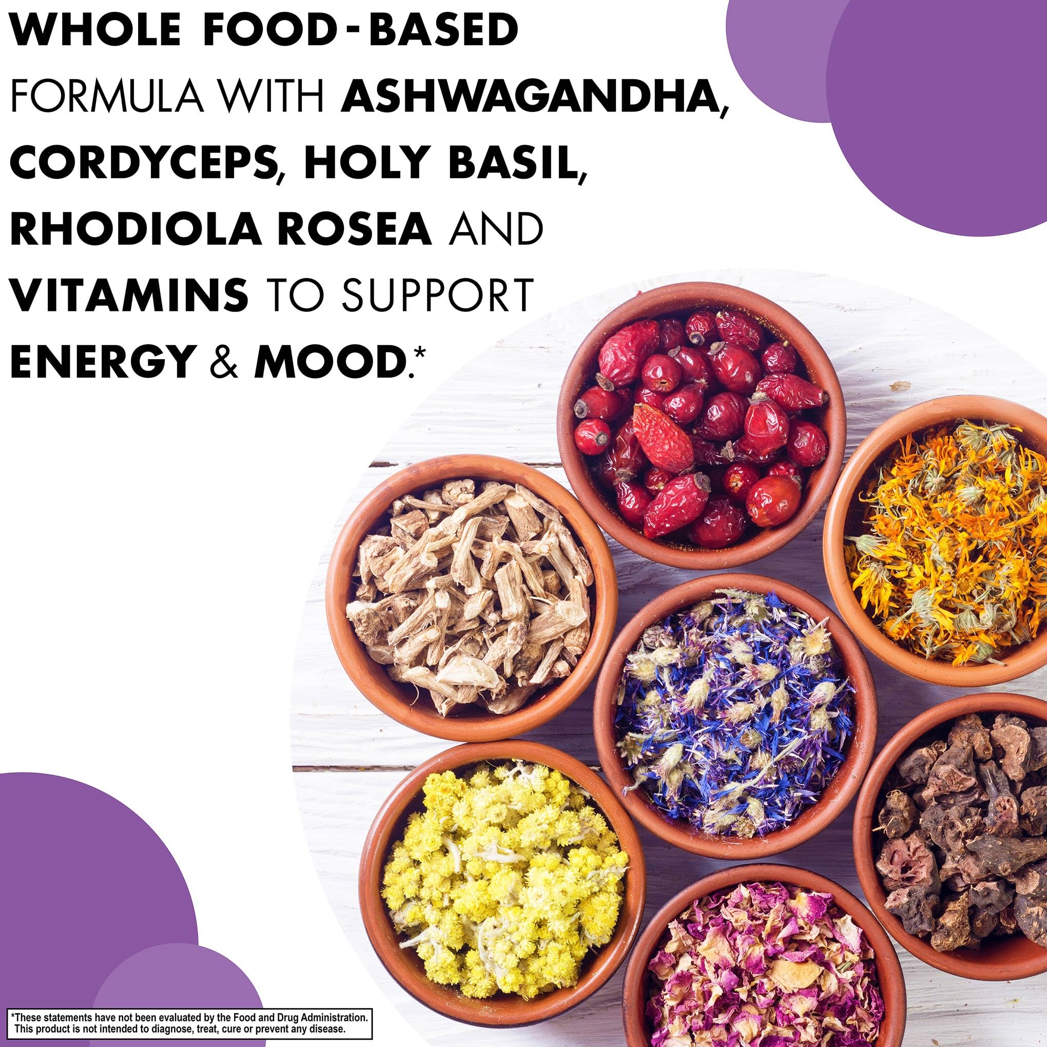 BlueBonnet Adrenal Support label highlighting allergen-free features