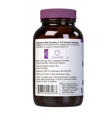 BlueBonnet capsules pouring from bottle, convenient daily antioxidant and immune support
