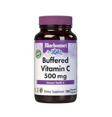 BlueBonnet Buffered Vitamin C-500 mg bottle highlights immune-support formula