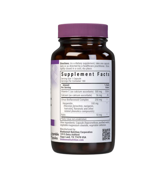 BlueBonnet Buffered Vitamin C-500 mg capsules for daily plant-based vitamin C