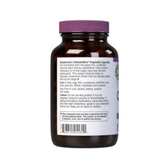 Bluebonnet CholesteRice capsules closeup emphasizing easy-to-swallow vegan capsules.
