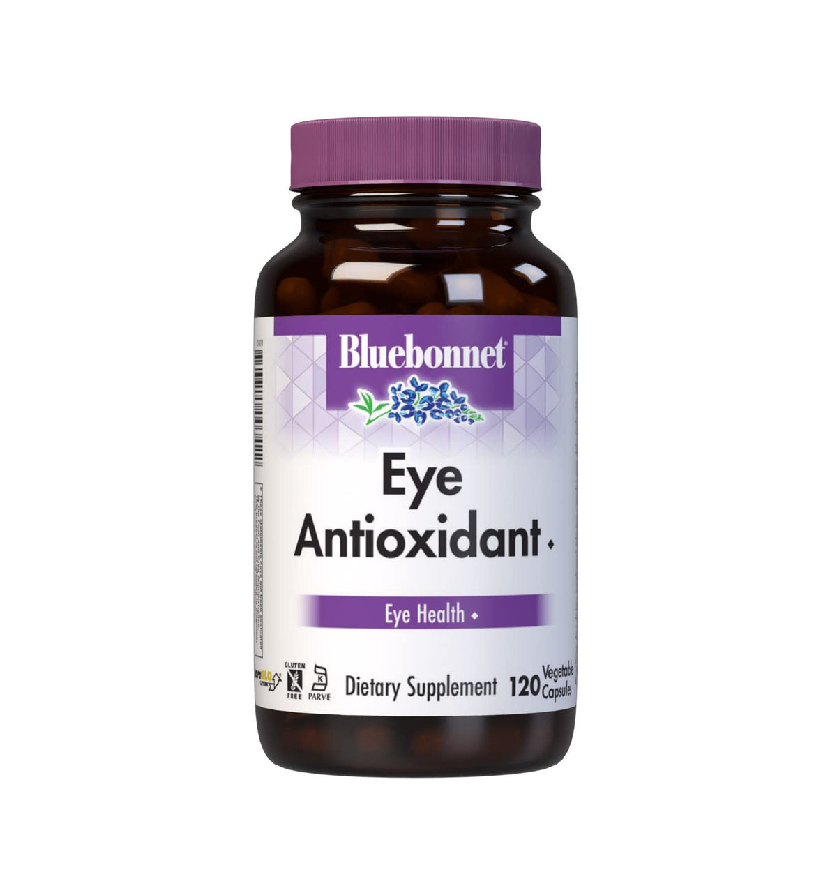 BlueBonnet Eye Antioxidant capsules close-up for daily eye health support.