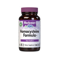 BlueBonnet Homocysteine Formula bottle-front with vegan capsules for daily wellness.