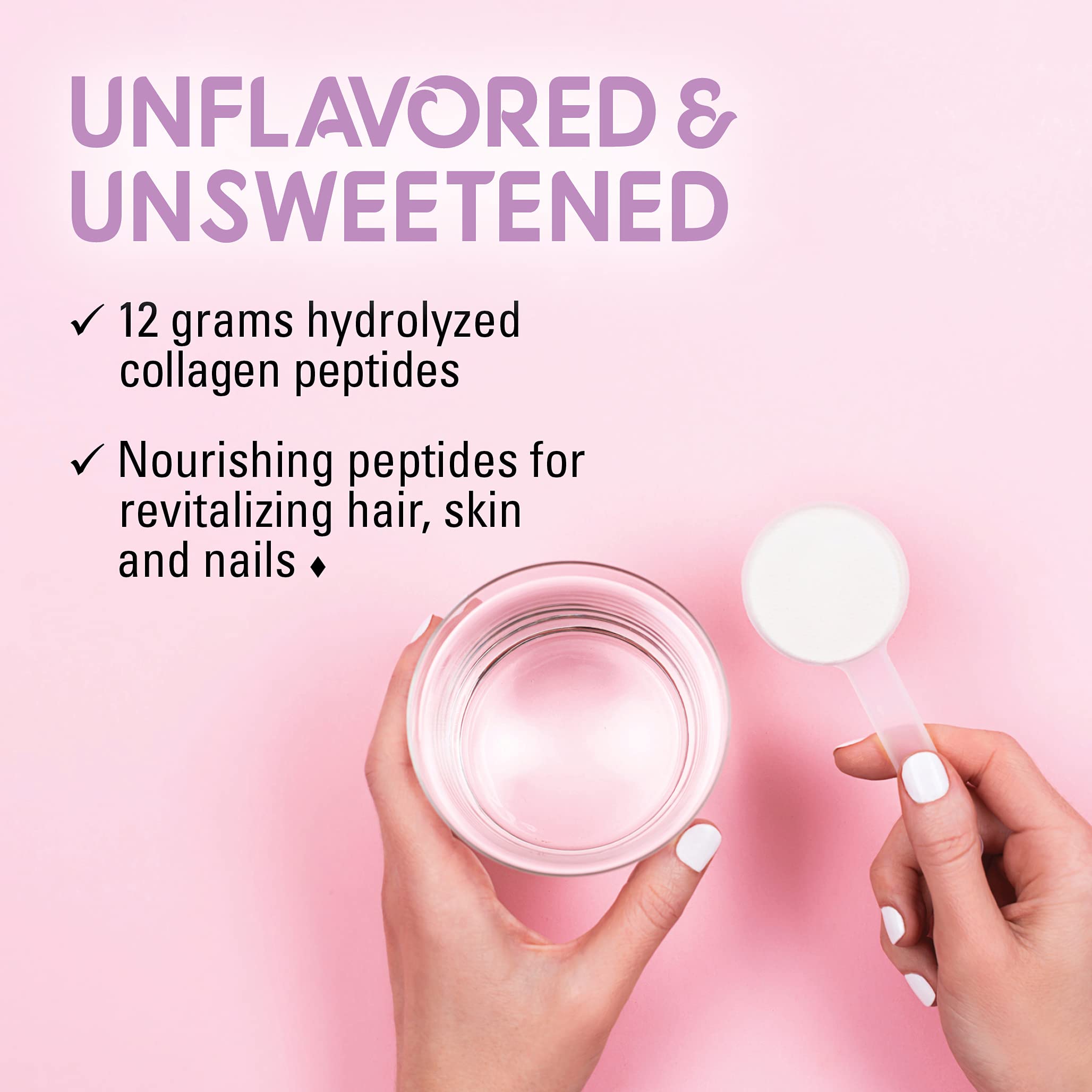 BlueBonnet collagen powder dissolving in water for easy mixing