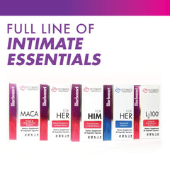 BlueBonnet Intimate Essentials LJ100 capsules pour into glass for easy dosing.