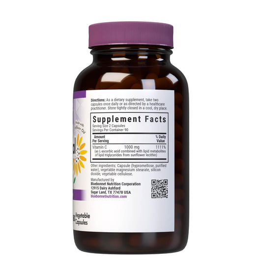 BlueBonnet Liposomal Vitamin C capsules close-up for simple daily intake.