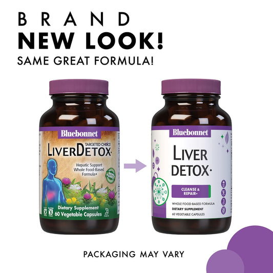 Close-up of BlueBonnet Liver Detox capsules in veggie form for easy daily use