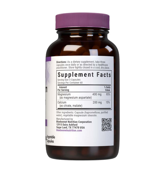 BlueBonnet Magnesium & Calcium capsules offer vegan, non-GMO support.