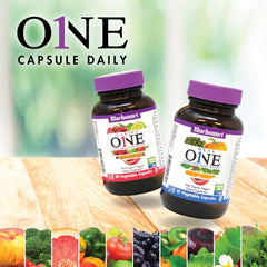 BlueBonnet One for Men plant-sourced enzyme blend scene conveys digestion support