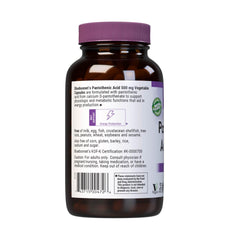 BlueBonnet Pantothenic Acid capsules on shelf, vegan and allergen-free option