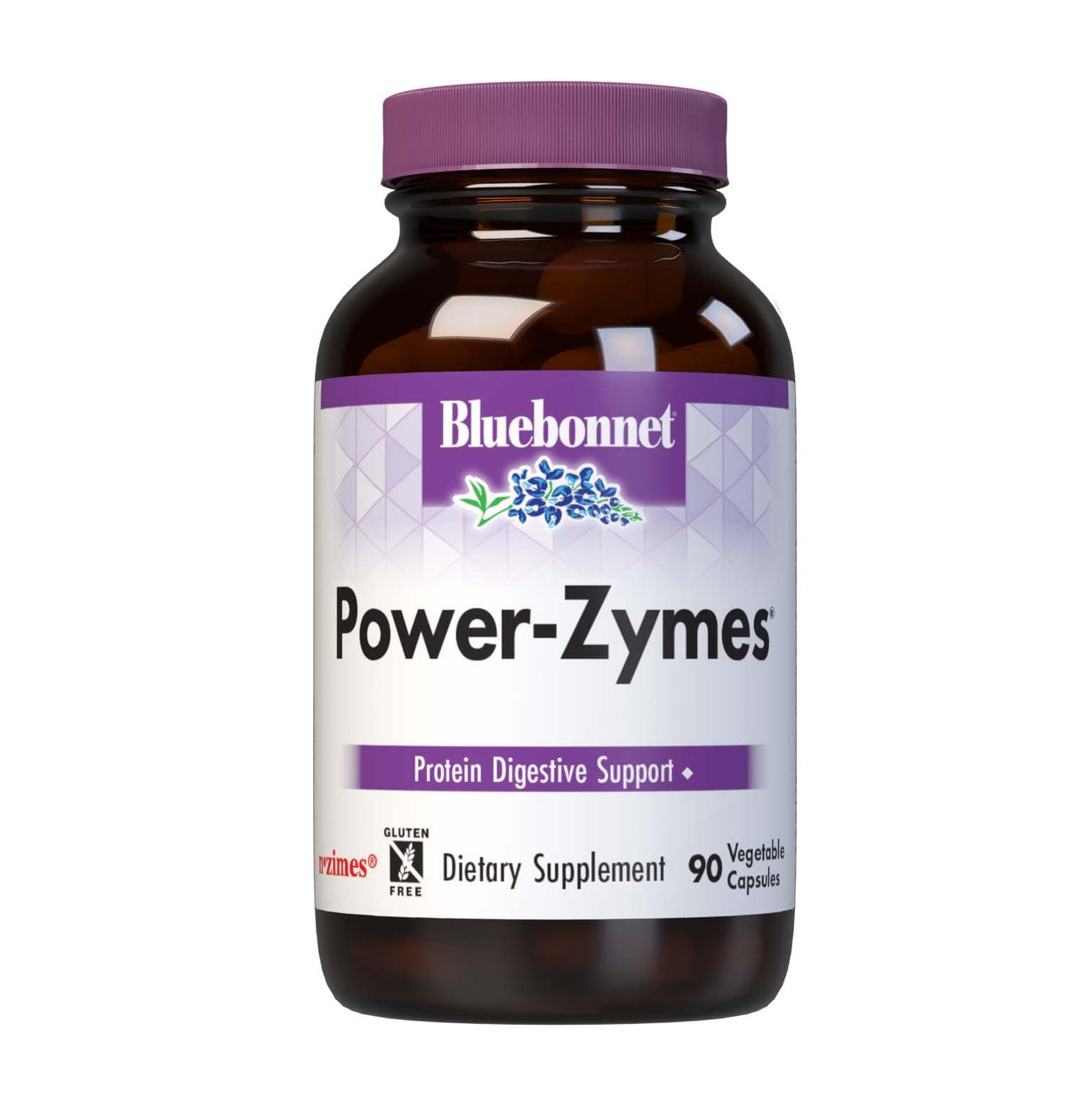 BlueBonnet Power-Zymes bottle label signals protein digestion support on the go