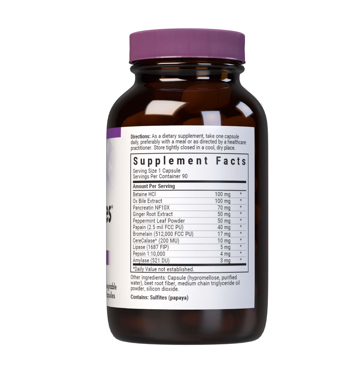 BlueBonnet Power-Zymes capsules illustrate easy once-daily protein digestion aid