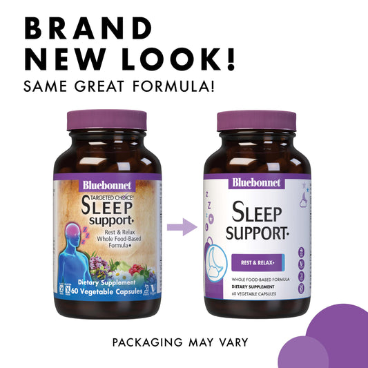 BlueBonnet Sleep Support capsules plant-based rest option