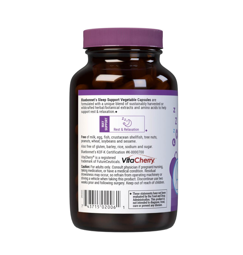 BlueBonnet Sleep Support herbal blend with soothing botanicals