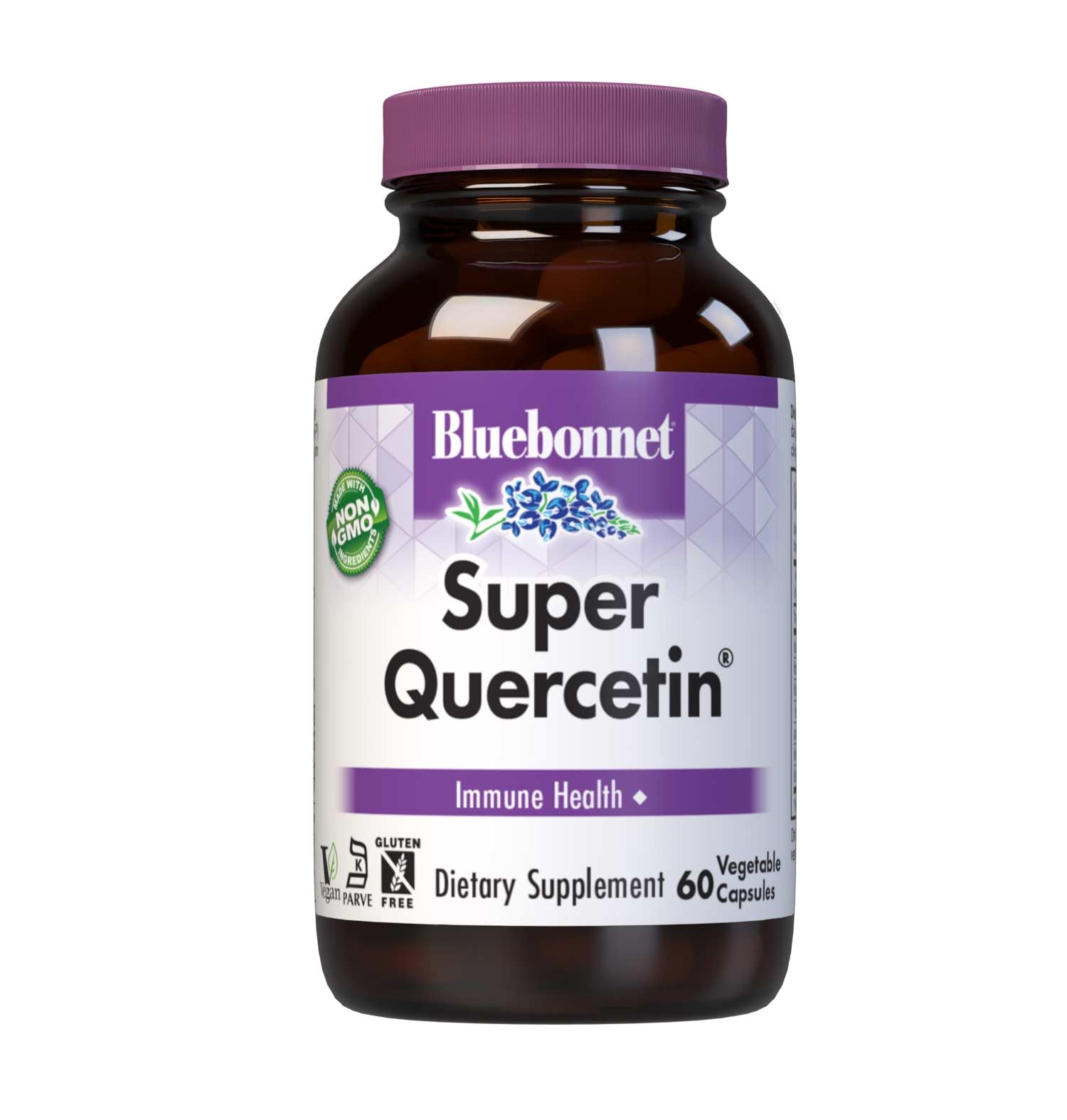 BlueBonnet Super Quercetin bottle front conveys potential immune support.