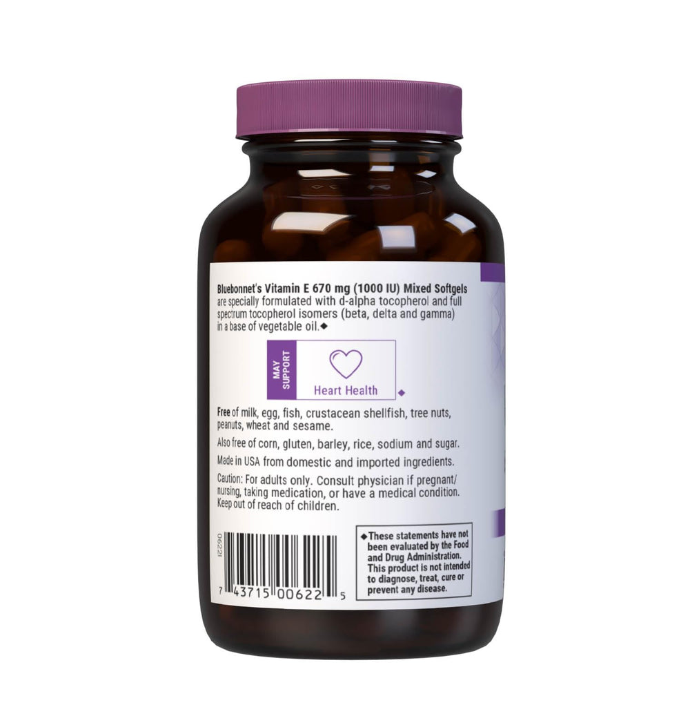 BlueBonnet Vitamin E 1000 IU softgels in hand for convenient daily use.