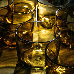 Bluecorn Beeswax candle adds warm ambience to dining and living spaces.