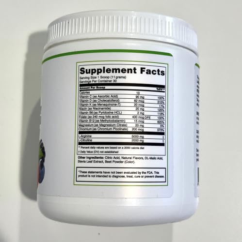 BlueEarth Company berry blend powder jar suitable for easy hydration and daily routine.
