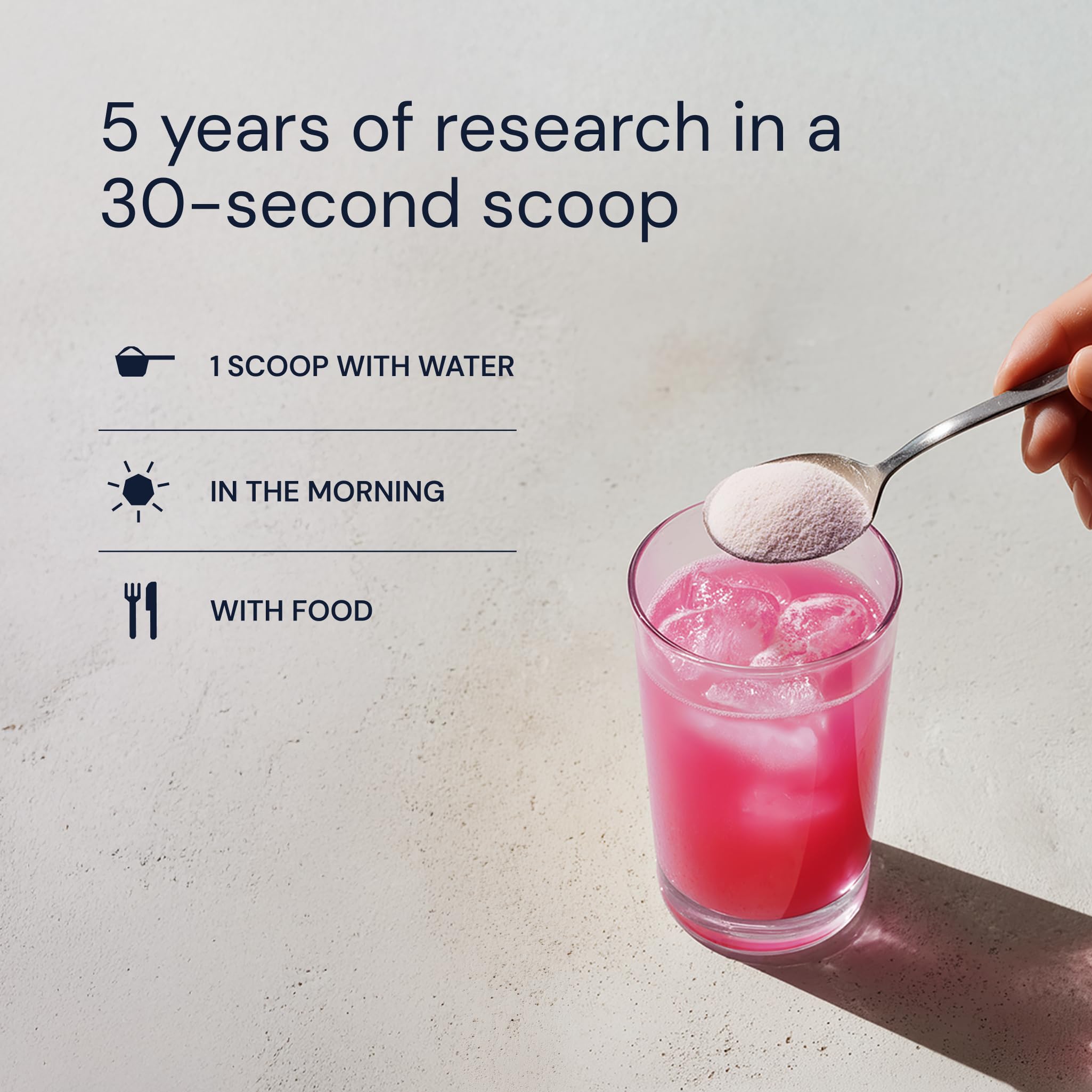 Blueprint Bryan Johnson Longevity Mix blood orange flavor adds refreshing taste to routine.
