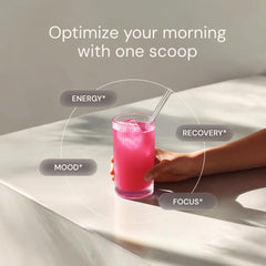 Blueprint Bryan Johnson Longevity Mix powder dissolving smoothly in water.