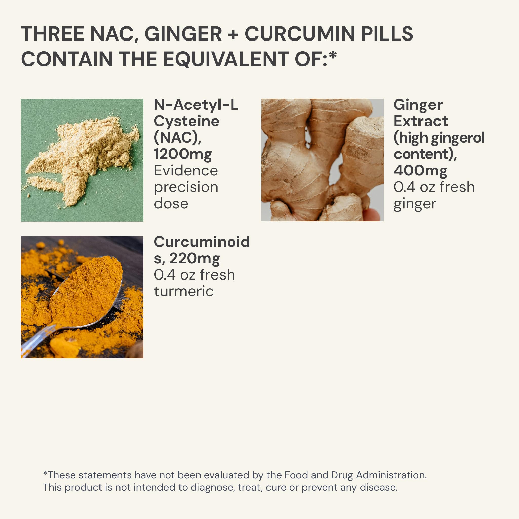 Ginger and curcumin capsules beside glass of water for daily routine