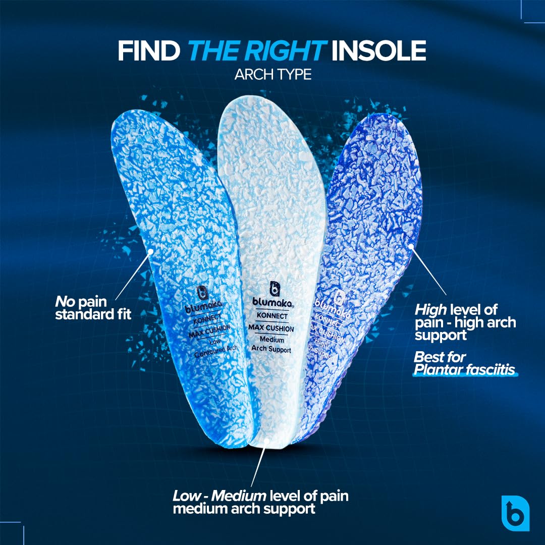Blumaka insoles in athletic shoes boosting balance and stability during training sessions.