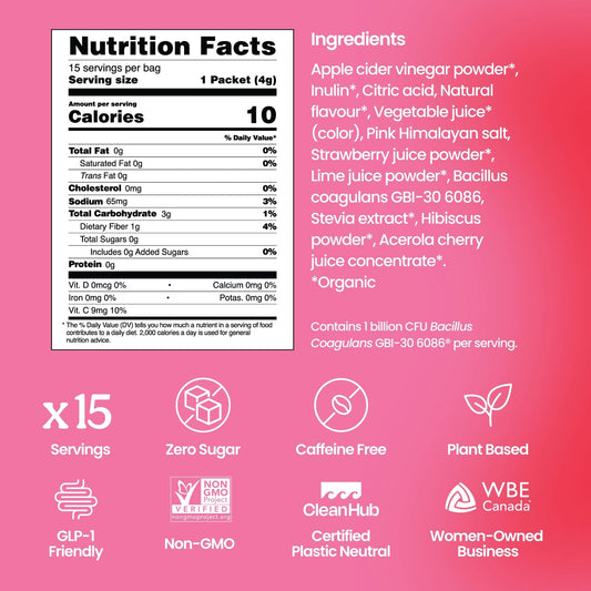 Blume SuperBelly acai pomegranate packet supports daily gut-friendly hydration