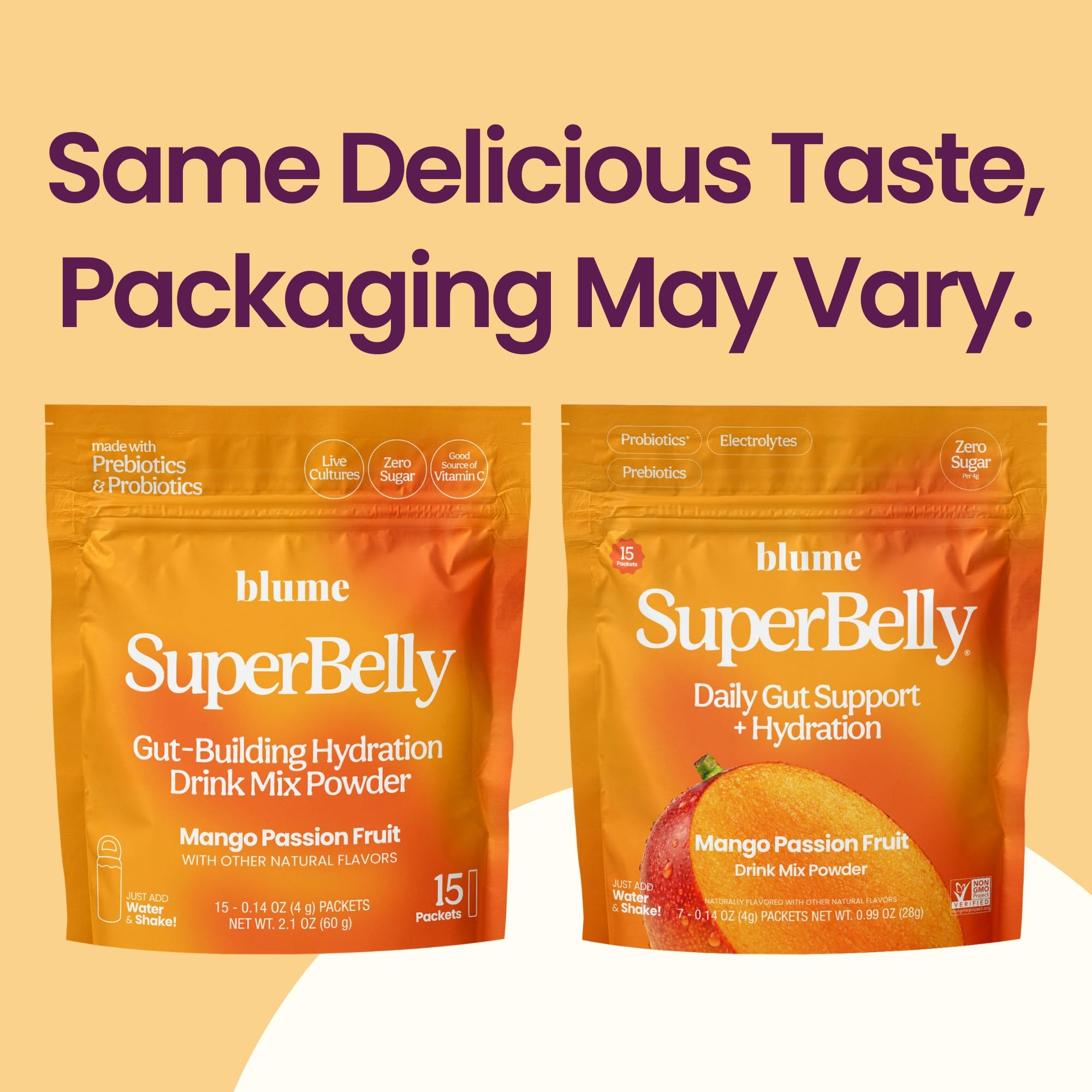 Blume SuperBelly pink Himalayan salt electrolytes promote smooth hydration without sugar.