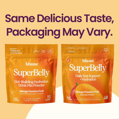 Blume SuperBelly pink Himalayan salt electrolytes promote smooth hydration without sugar.