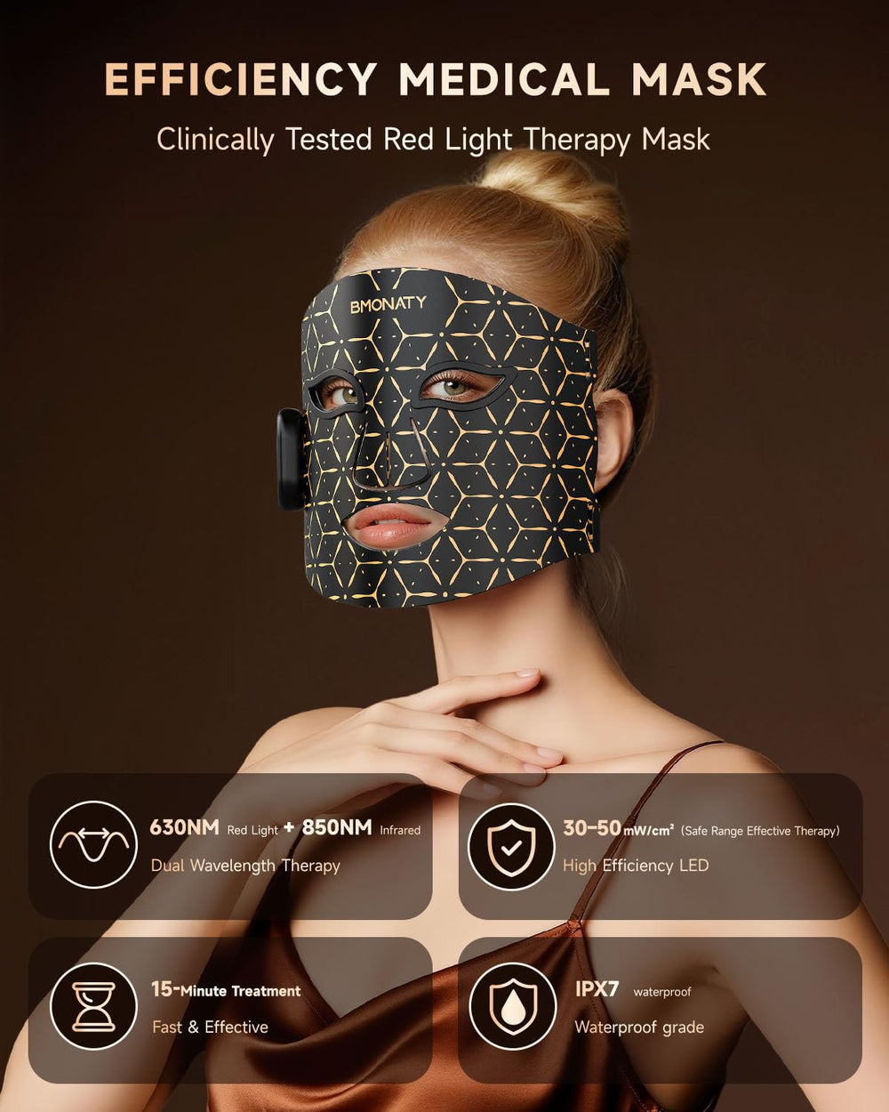 BMONATY mask with remote offers cordless convenience for daily skincare