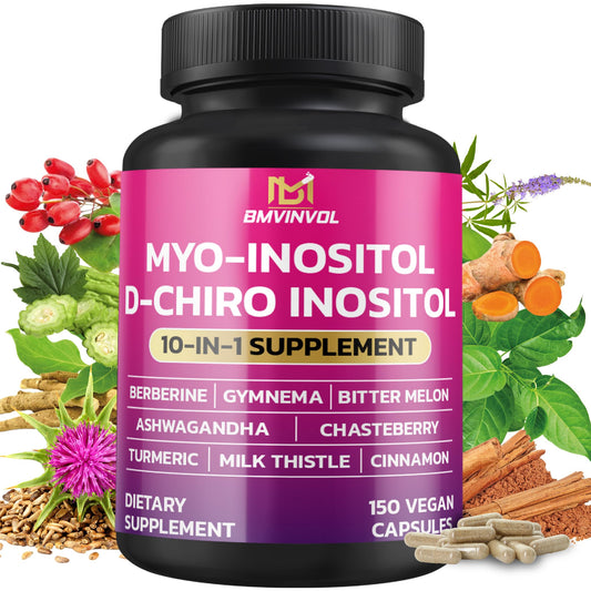 BMVINVOL Inositol bottle on a clean desk for daily wellness support.