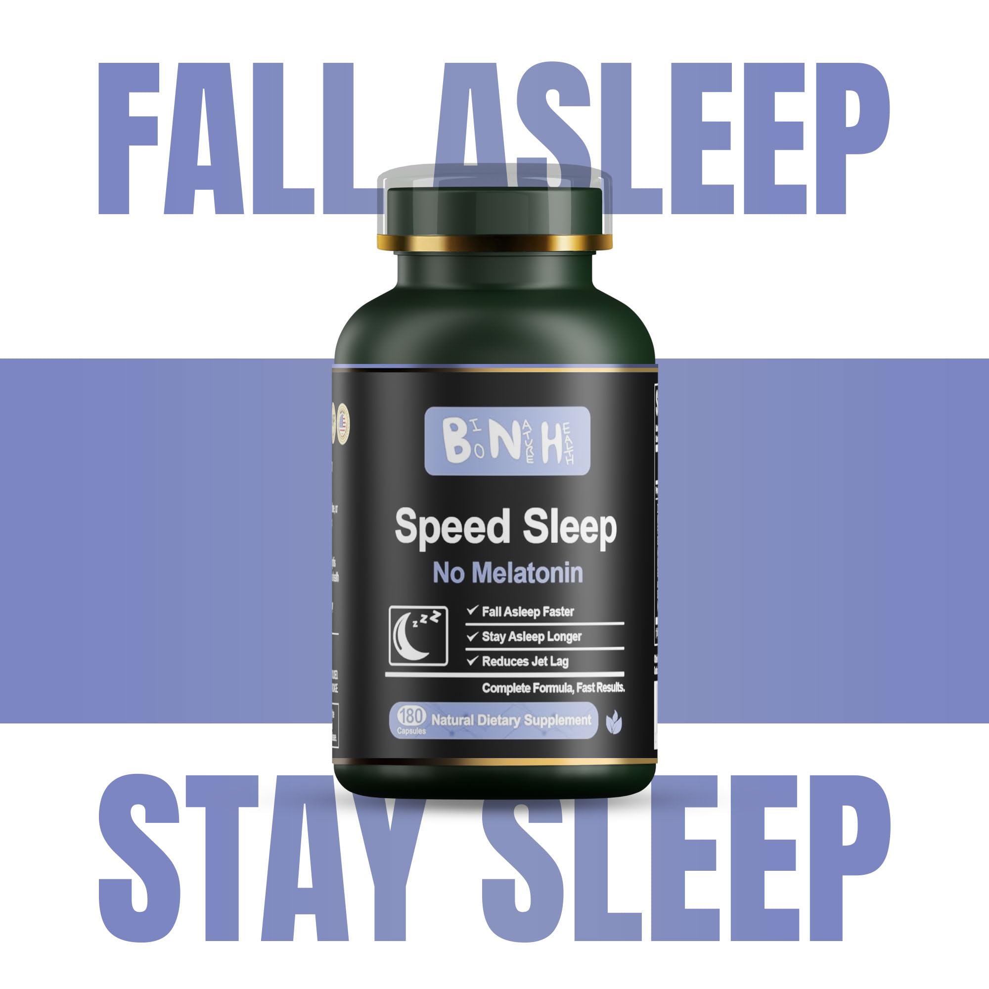 BNH capsules close-up highlighting the 15-herb formula for gentle rest