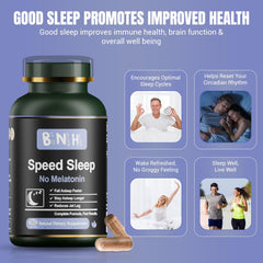 BNH packaging label showcases a natural sleep solution with clean ingredients