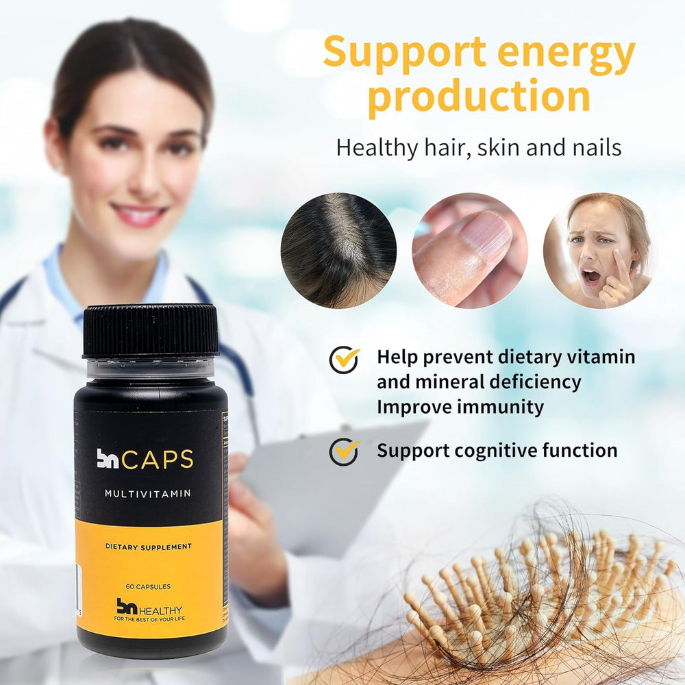 BNHealthy BN Caps ingredient panel showing bioavailable vitamins.