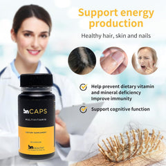 BNHealthy BN Caps ingredient panel showing bioavailable vitamins.