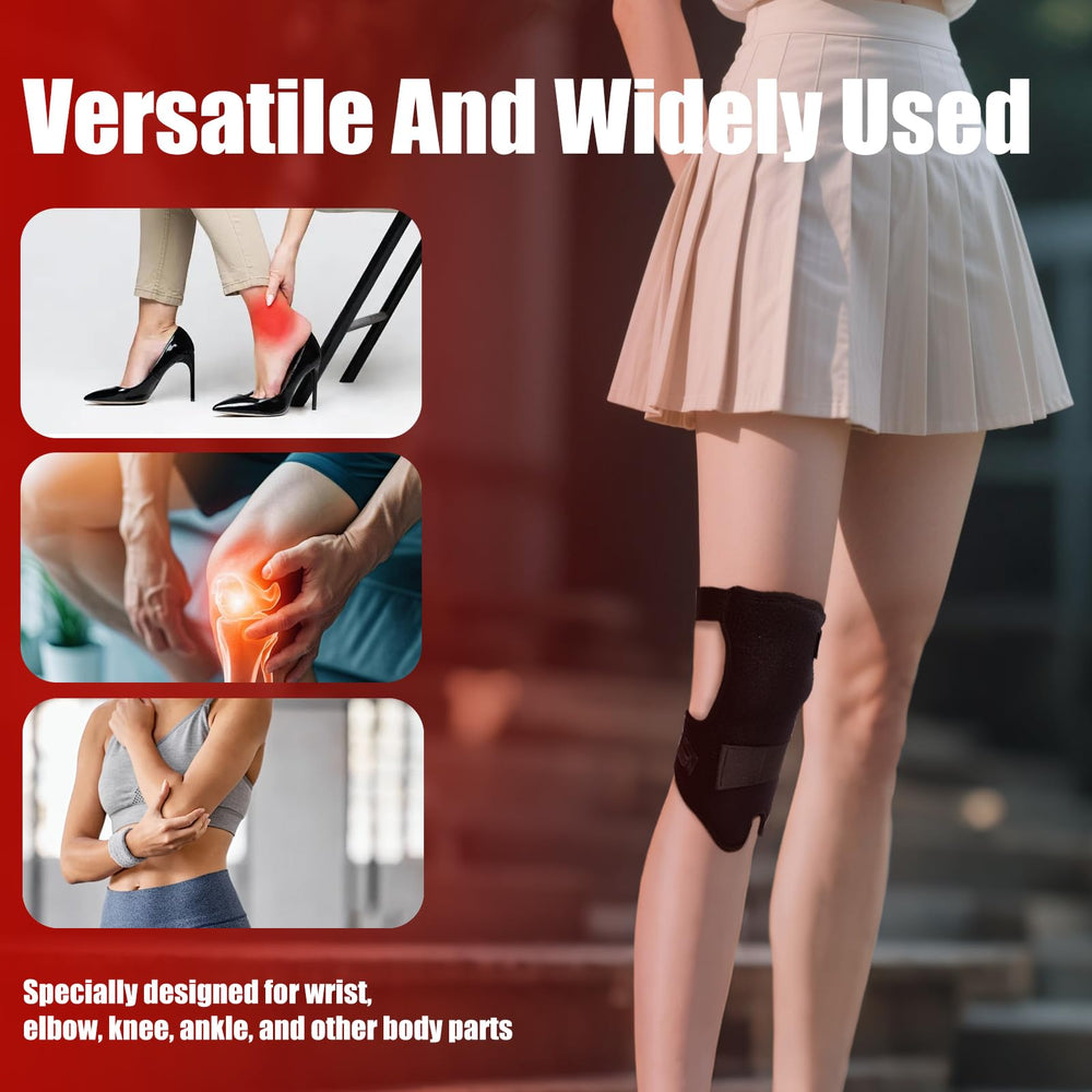 Bnlei therapy wrap on knee and ankle providing targeted heat and light
