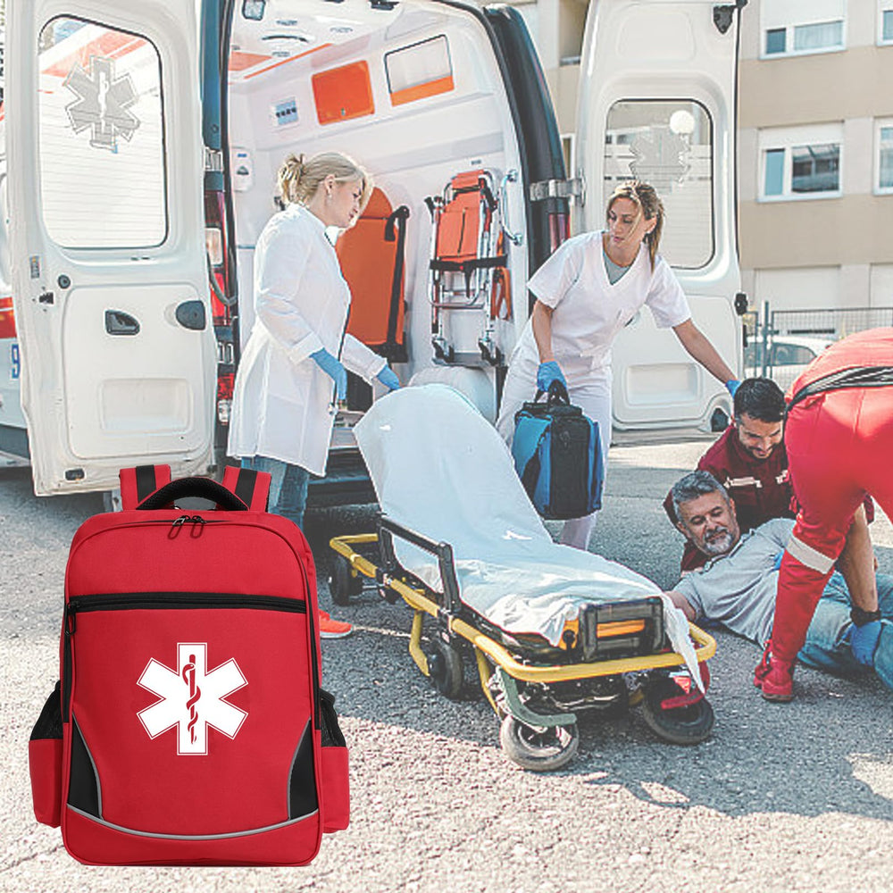 BNYYUG empty first aid backpack front pocket storage for small items