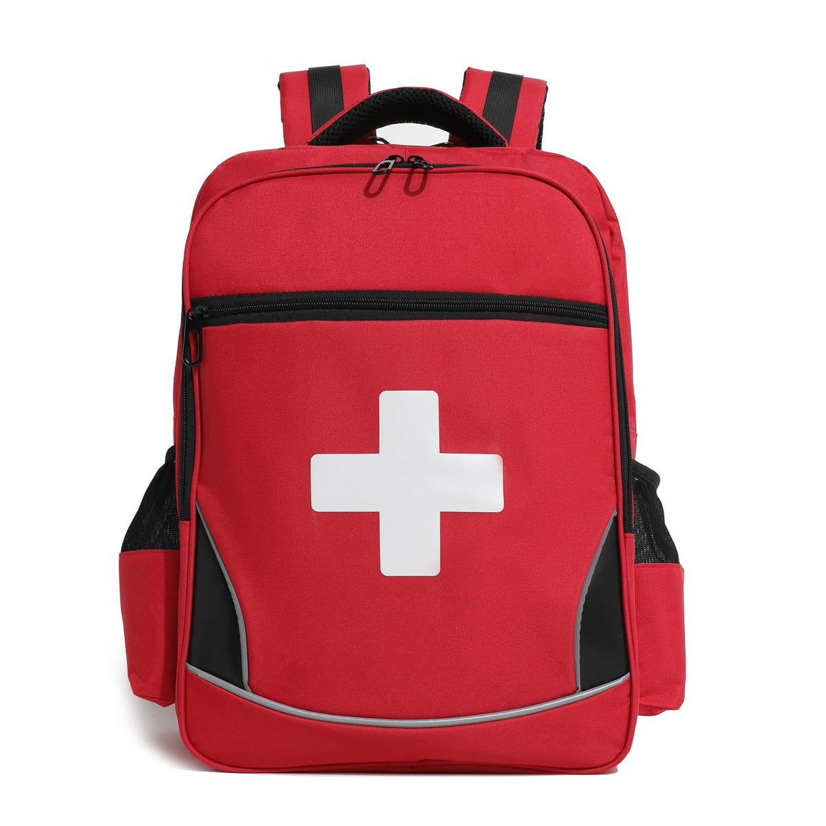BNYYUG empty first aid backpack seen from the front for quick access and organization.