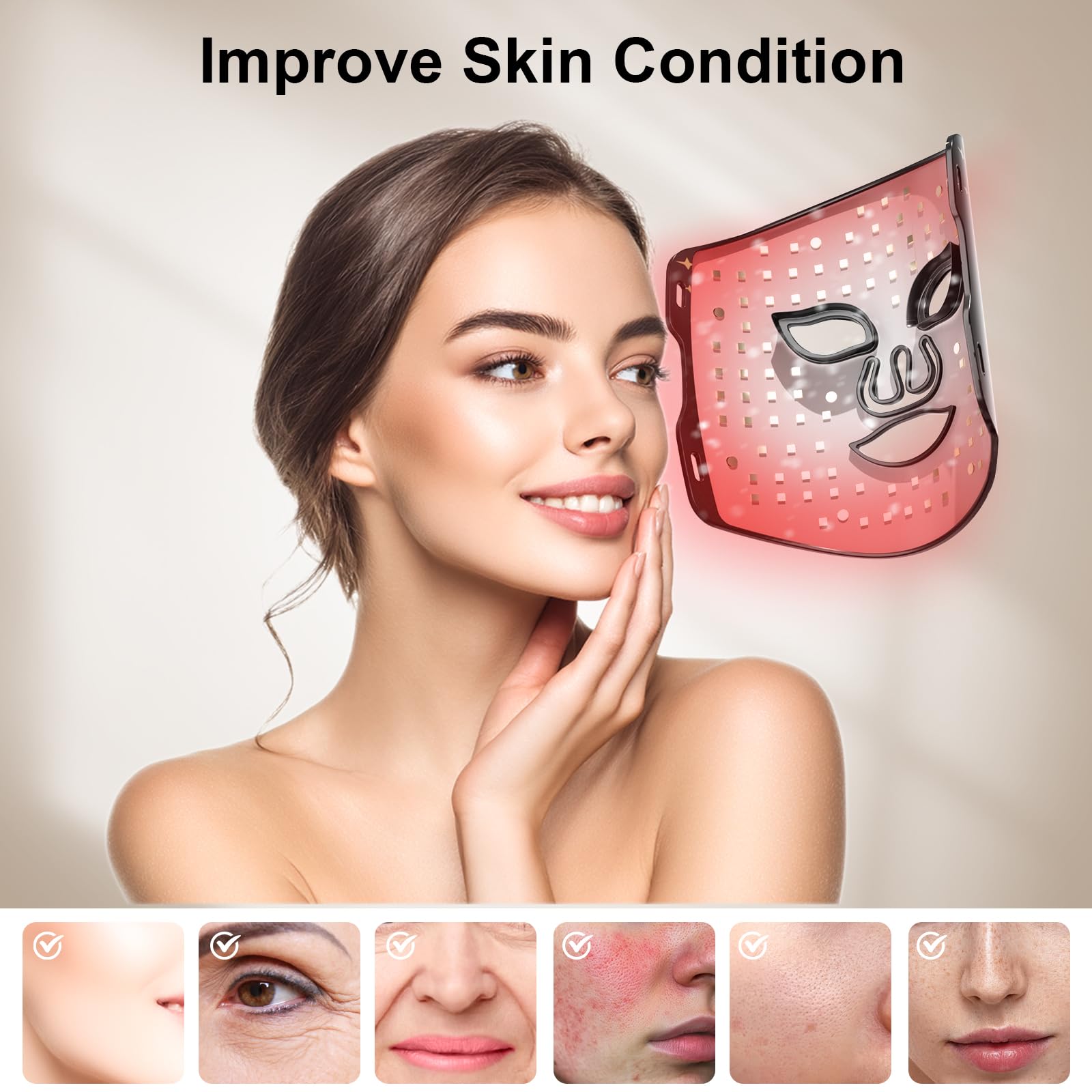 BNU 7-color LED palette mode for customizable at-home skincare routines.