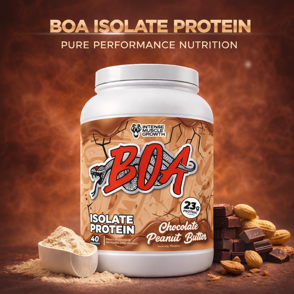 BOA Isolate Creamy Vanilla scoop blends smoothly for daily protein goals.